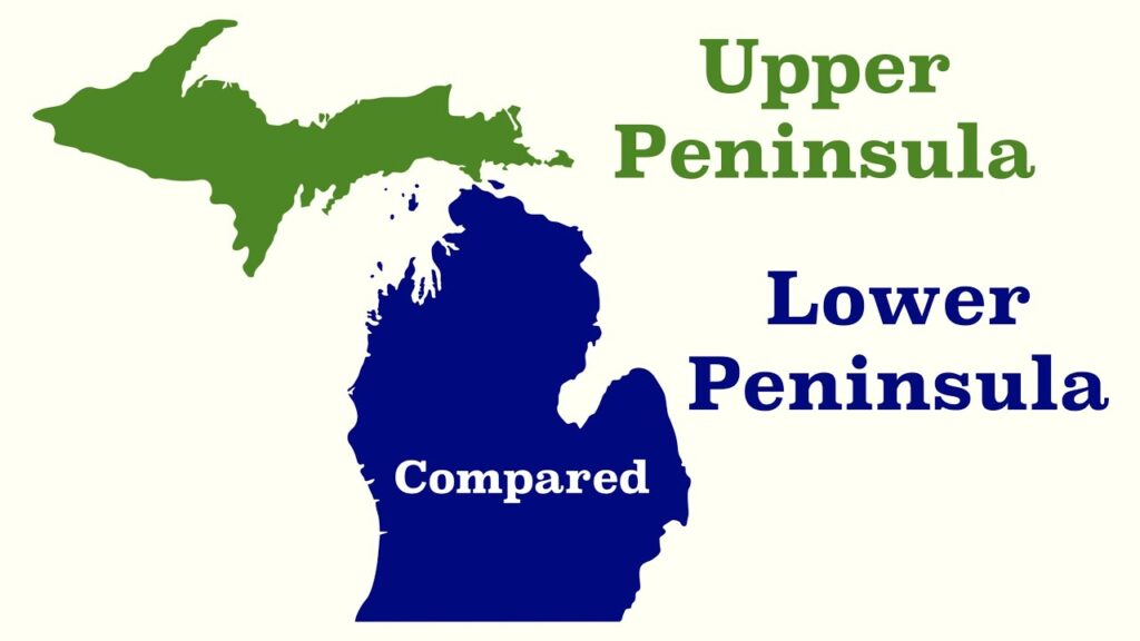 Michigan's Lower and Upper Peninsulas Compared Finding my flights and